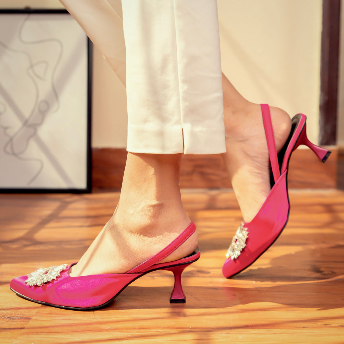 Christina Slingback Heeled Sandal