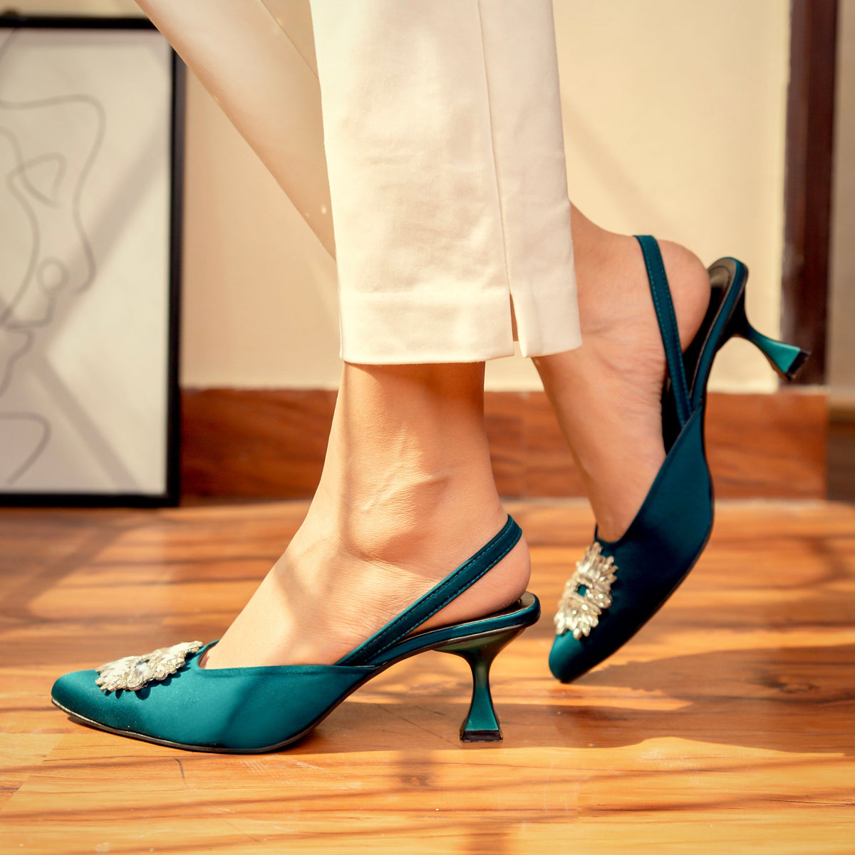 Christina Slingback Heeled Sandal